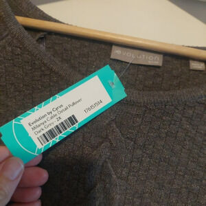 Evolution by Cyrus Milanya Cable Knit Sweater Dark Gray